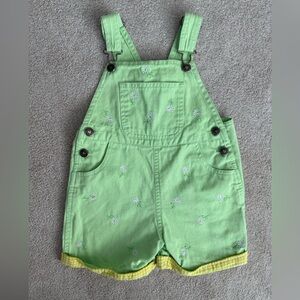 Vintage toddler y2k green shorteralls